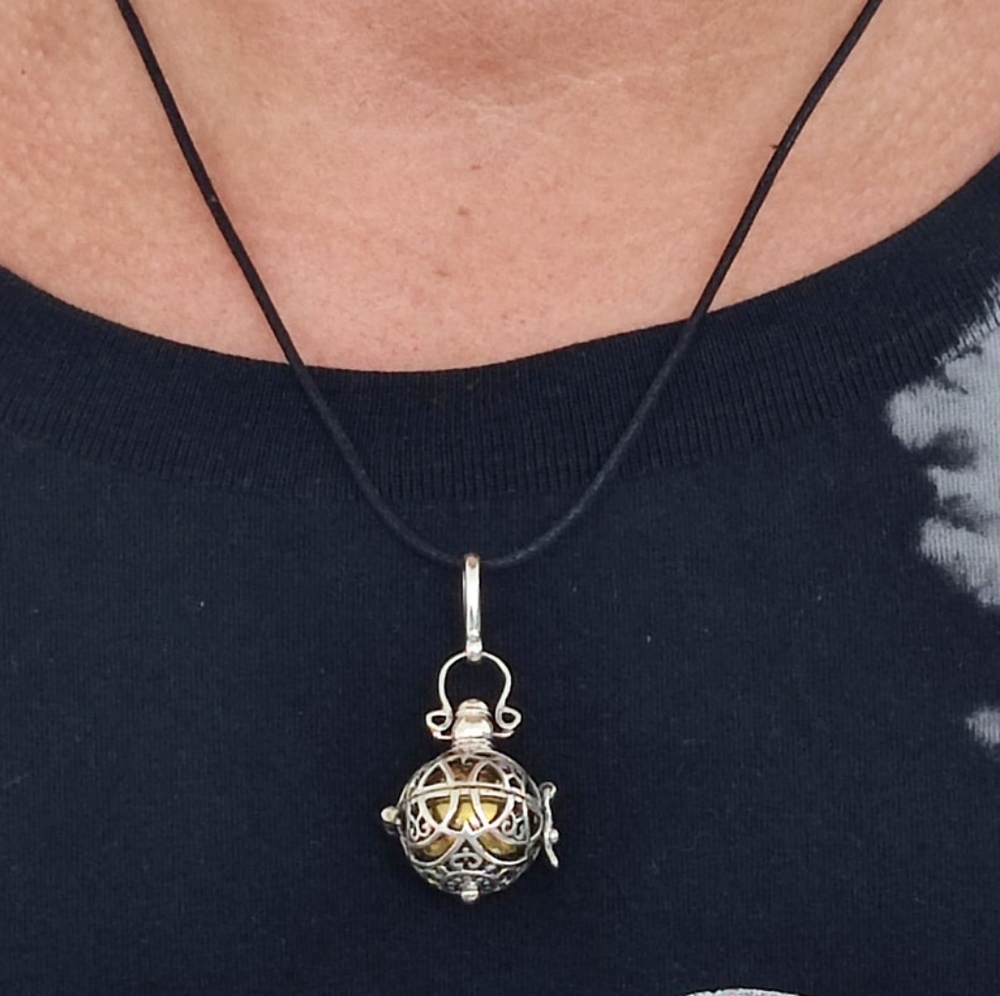 Sterling Silver harmony ball locket pendant Meditation Scent - Picture 7 of 9